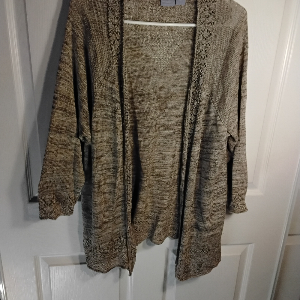 Laura Scott Brown Knit Cardigan